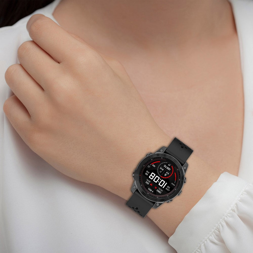 Vildt Fantastisk Silikone Universal Rem passer til Garmin Smartwatch - Sort#serie_1