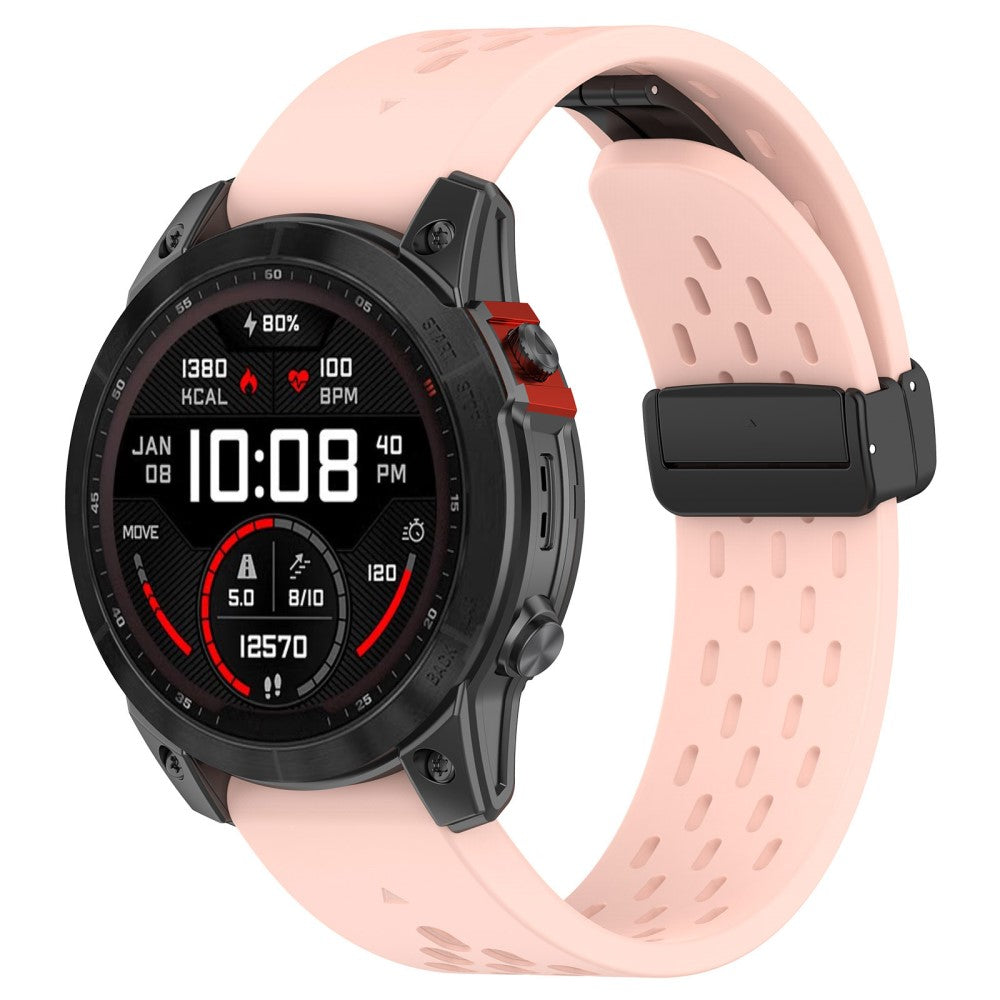 Vildt Fantastisk Silikone Universal Rem passer til Garmin Smartwatch - Pink#serie_6