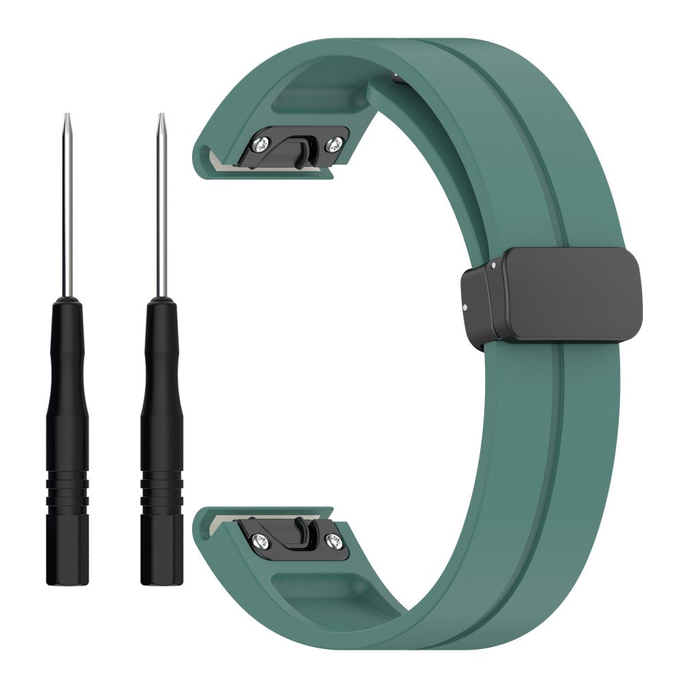 Vildt Elegant Silikone Universal Rem passer til Garmin Smartwatch - Grøn#serie_5