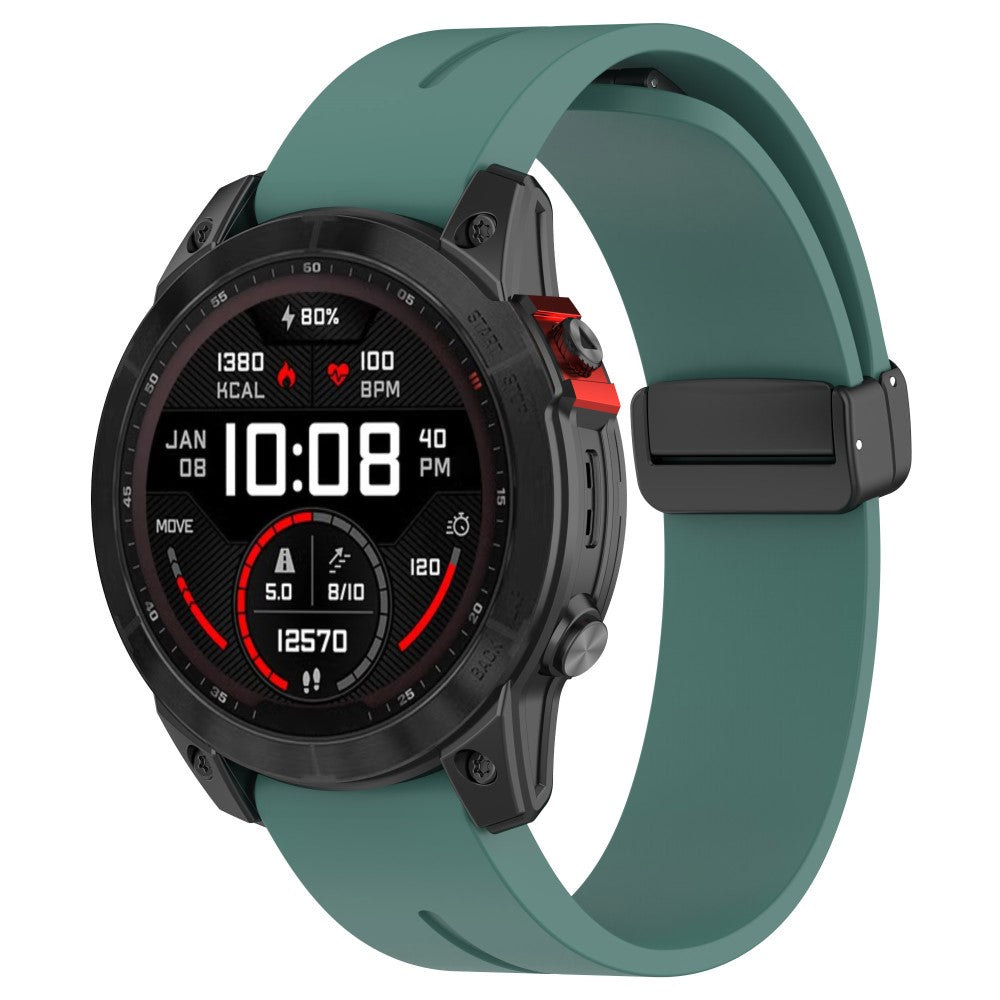 Vildt Elegant Silikone Universal Rem passer til Garmin Smartwatch - Grøn#serie_5