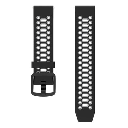 Coros Pace 2 / Garmin vivoactive 5 / GarminActive 5 / Venu Sq 2 Dual Color Watch Strap 20mm Silicone Watchband - Black / Grey#serie_1