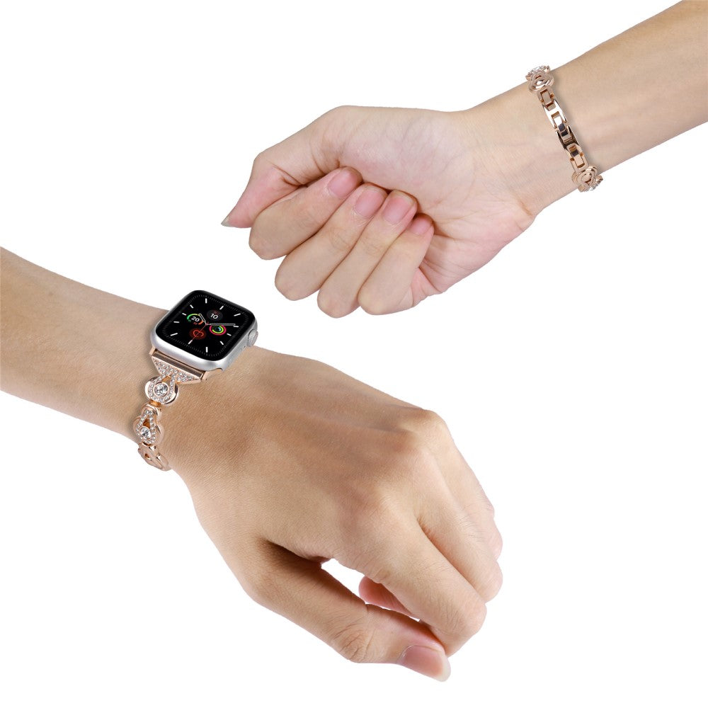 Apple Watch Series 41mm / 40mm / 38mm Bling Band Gourd Design Wriststrap - Rose Gold#serie_3