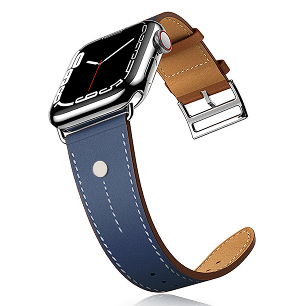 Super Skøn Ægte Læder Universal Rem passer til Apple Smartwatch - Brun#serie_1