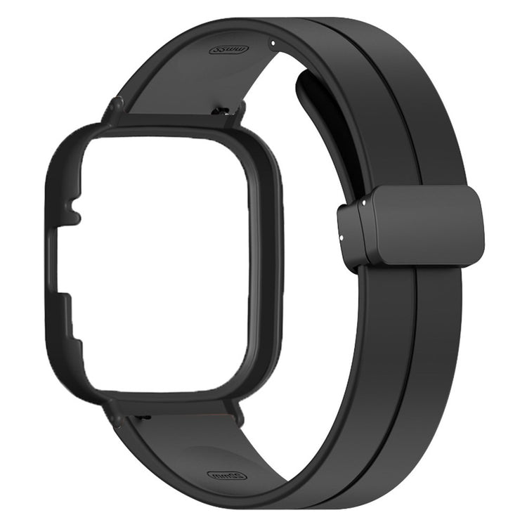 Sejt Silikone Rem passer til Xiaomi Redmi Watch 3 - Sort#serie_1