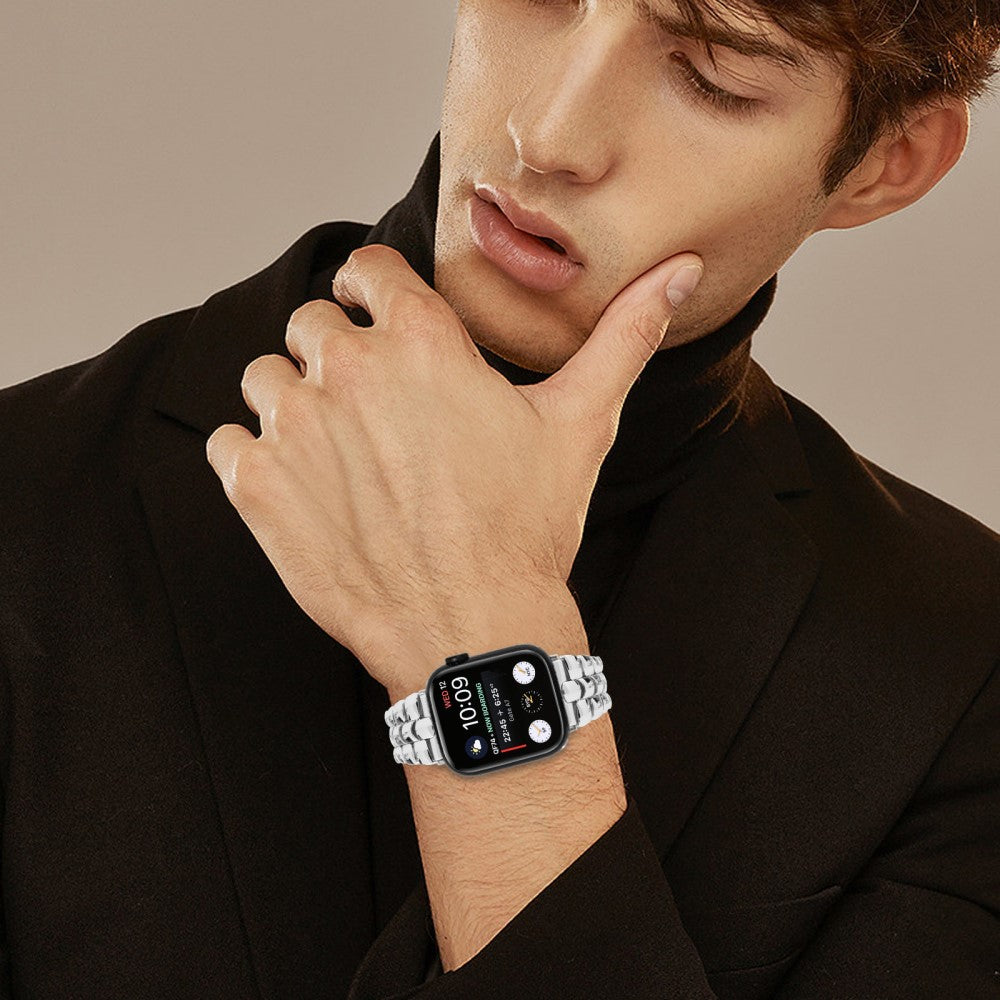 Apple Watch Series - 49mm / 45mm / 44mm / 42mm Metal Watch Strap - Silver#serie_4