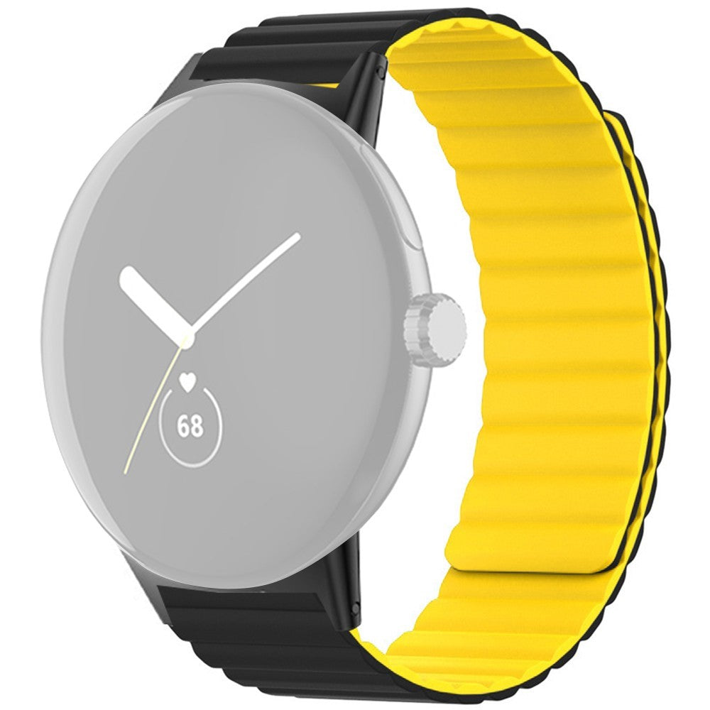 Silikone Universal Rem passer til Google Pixel Watch / Google Pixel Watch 2 - Gul#serie_2