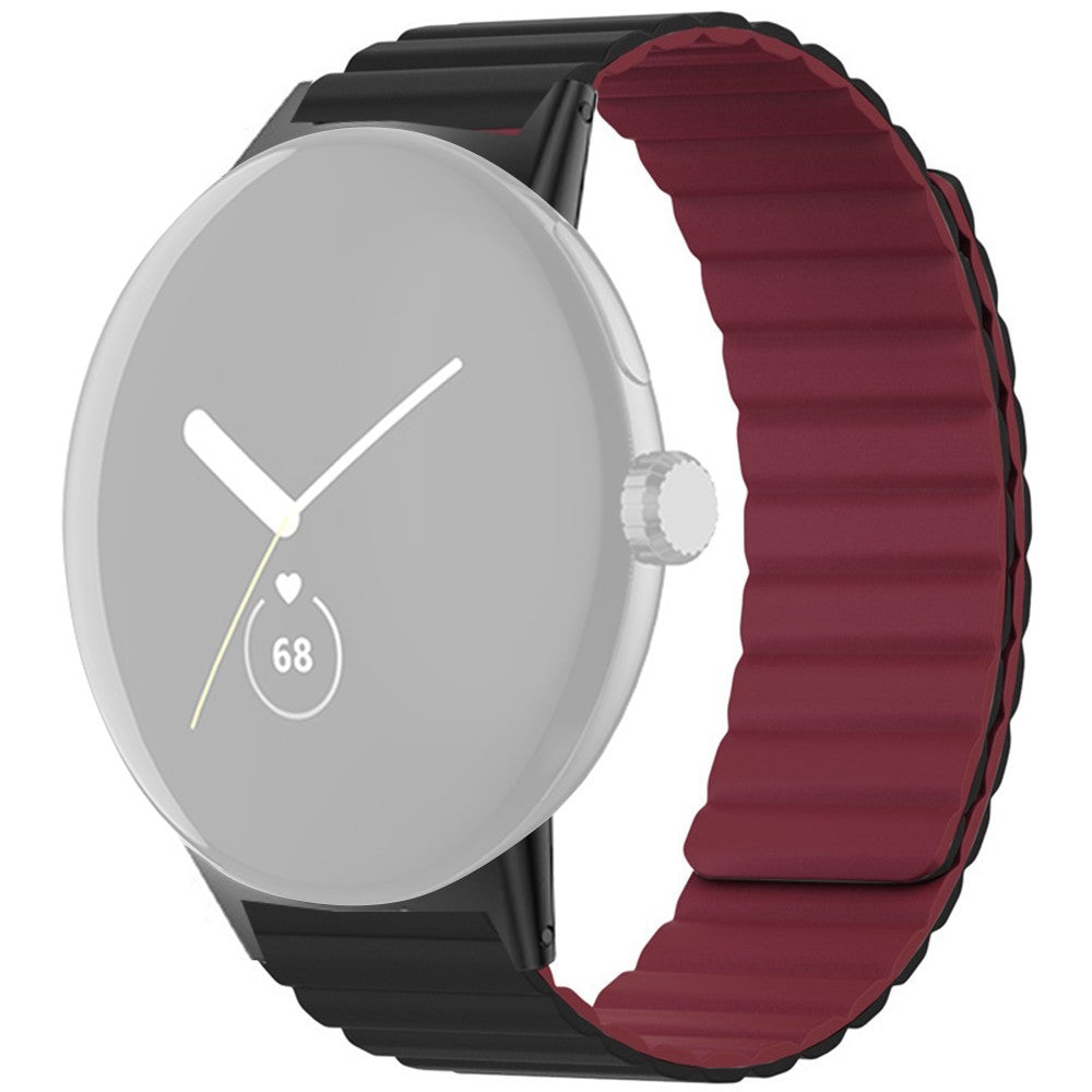 Silikone Universal Rem passer til Google Pixel Watch / Google Pixel Watch 2 - Rød#serie_3