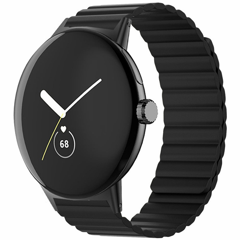 Silikone Universal Rem passer til Google Pixel Watch / Google Pixel Watch 2 - Sort#serie_4