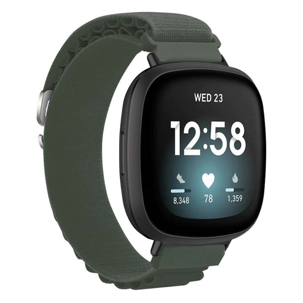 Fitbit Versa 4 / Versa 3 / Sense 2 / Sense Watch Band Nylon Adjustable Wrist Strap - Army Green#serie_2