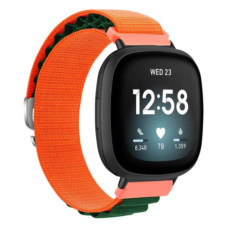 Fitbit Versa 4 / Versa 3 / Sense 2 / Sense Watch Band Nylon Adjustable Wrist Strap - Orange+Green#serie_8