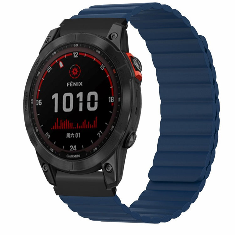 Rigtigt Fantastisk Silikone Universal Rem passer til Garmin Smartwatch - Blå#serie_5