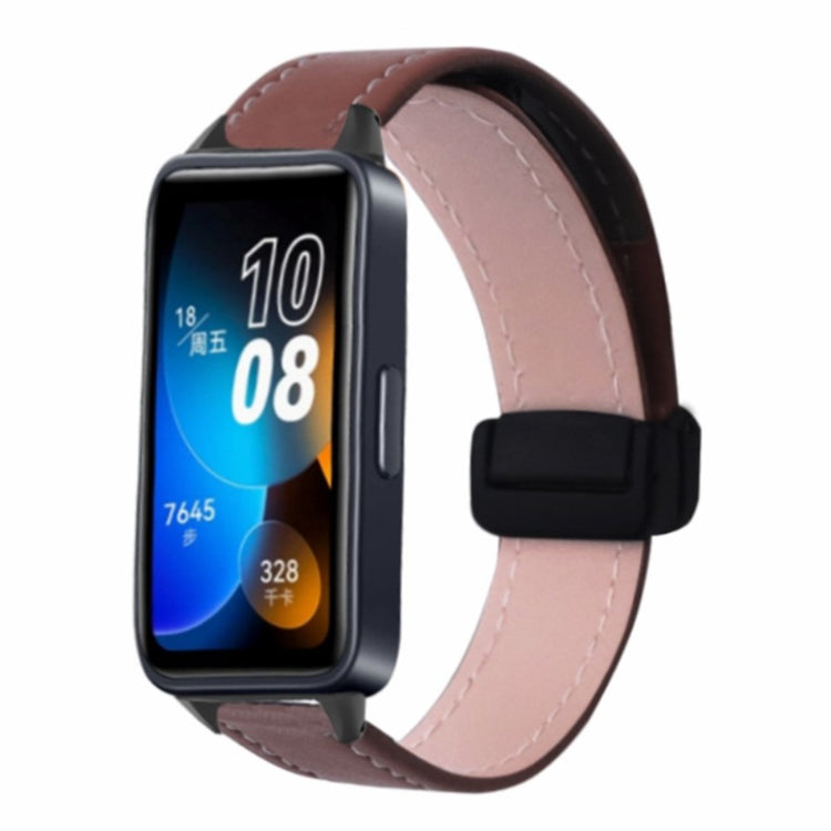 Helt Vildt Nydelig Kunstlæder Rem passer til Huawei Band 8 - Brun#serie_3