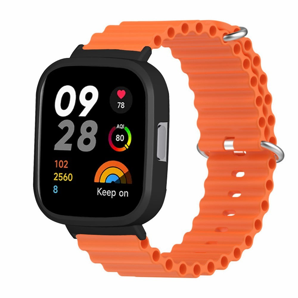 Rigtigt Skøn Silikone Rem passer til Xiaomi Redmi Watch 3 - Orange#serie_4