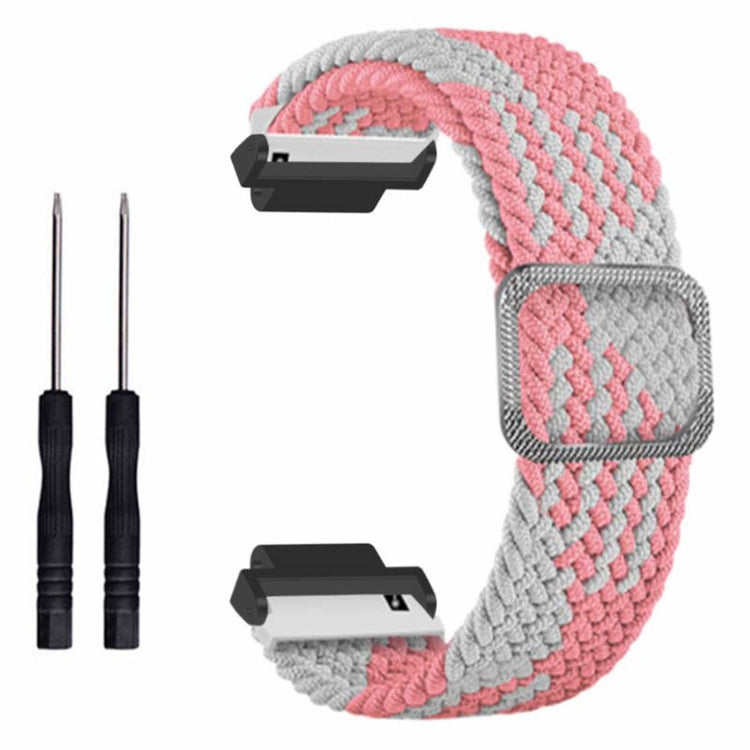Fed Nylon Universal Rem passer til Garmin Smartwatch - Pink#serie_3