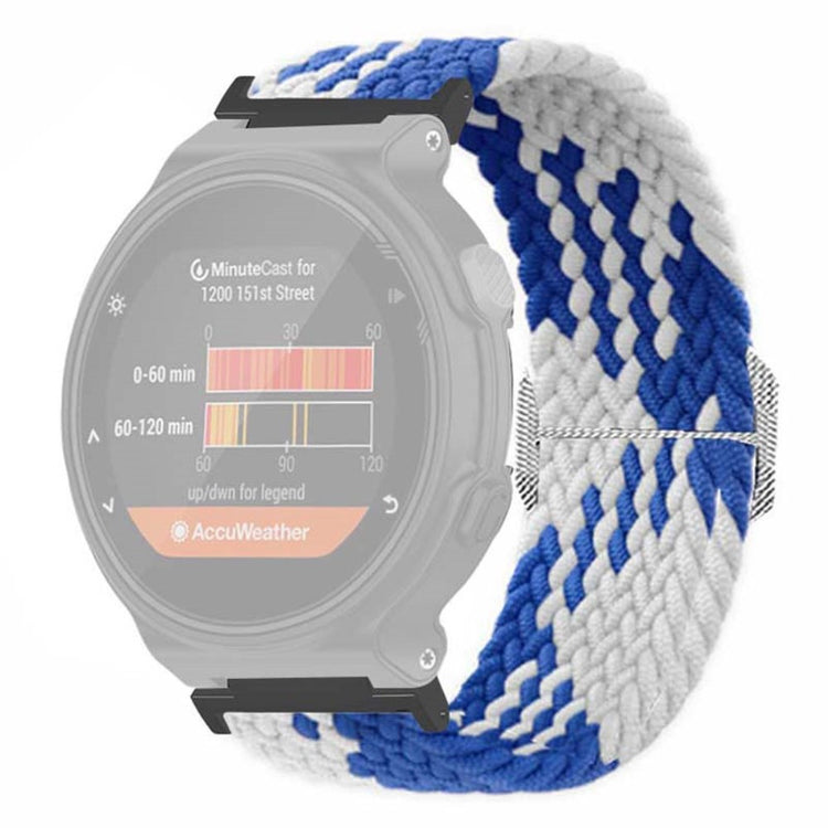 Fed Nylon Universal Rem passer til Garmin Smartwatch - Blå#serie_13