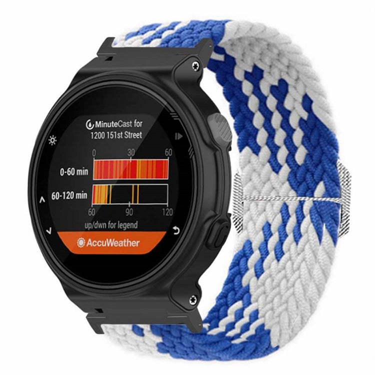 Fed Nylon Universal Rem passer til Garmin Smartwatch - Blå#serie_13