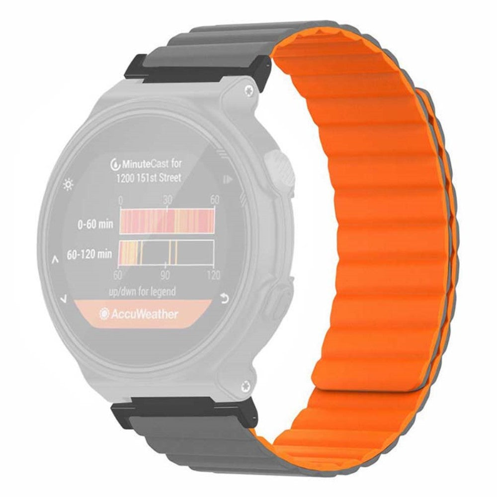 Super Sejt Silikone Universal Rem passer til Garmin Smartwatch - Orange#serie_6
