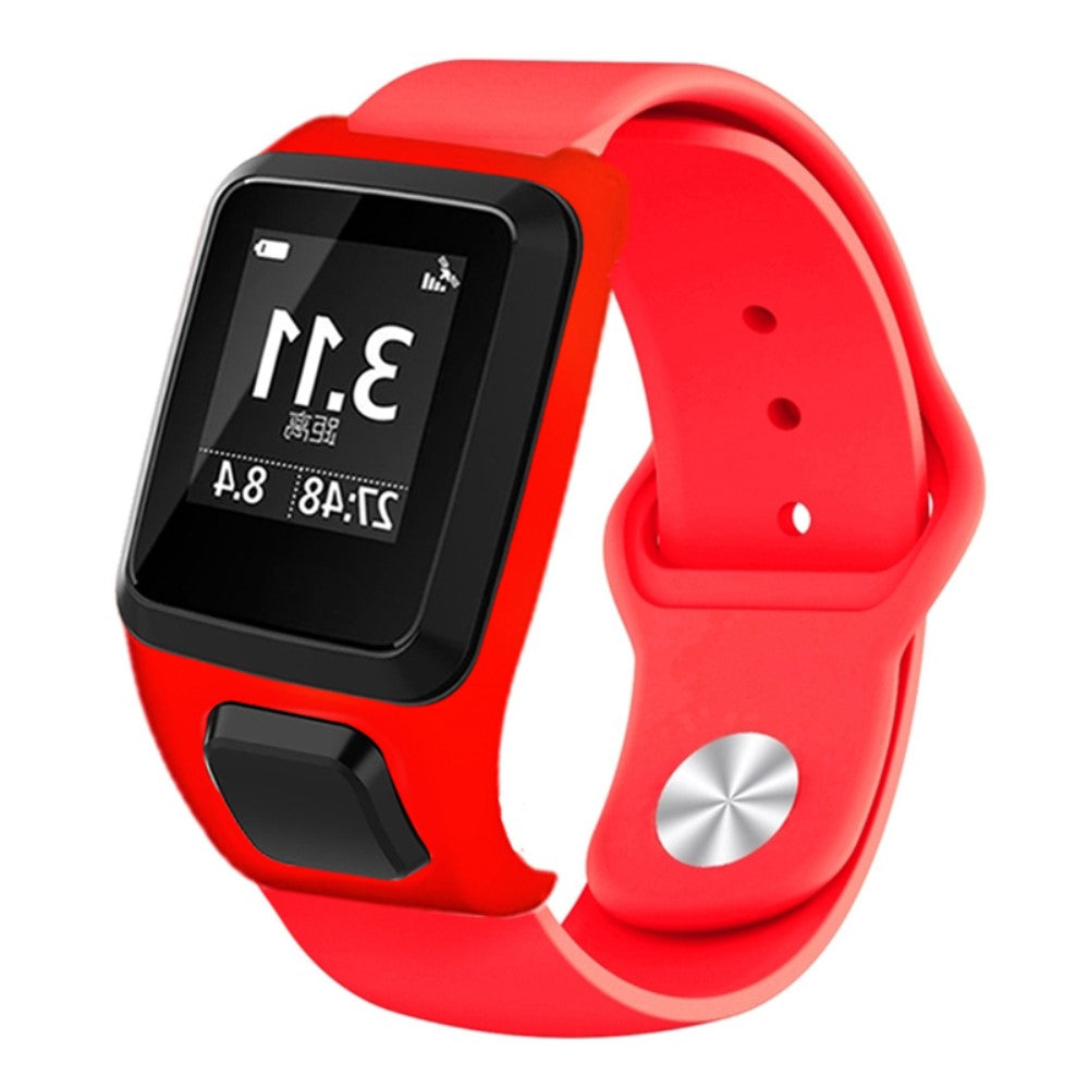 Rigtigt Godt Silikone Universal Rem passer til Tomtom Smartwatch - Rød#serie_7