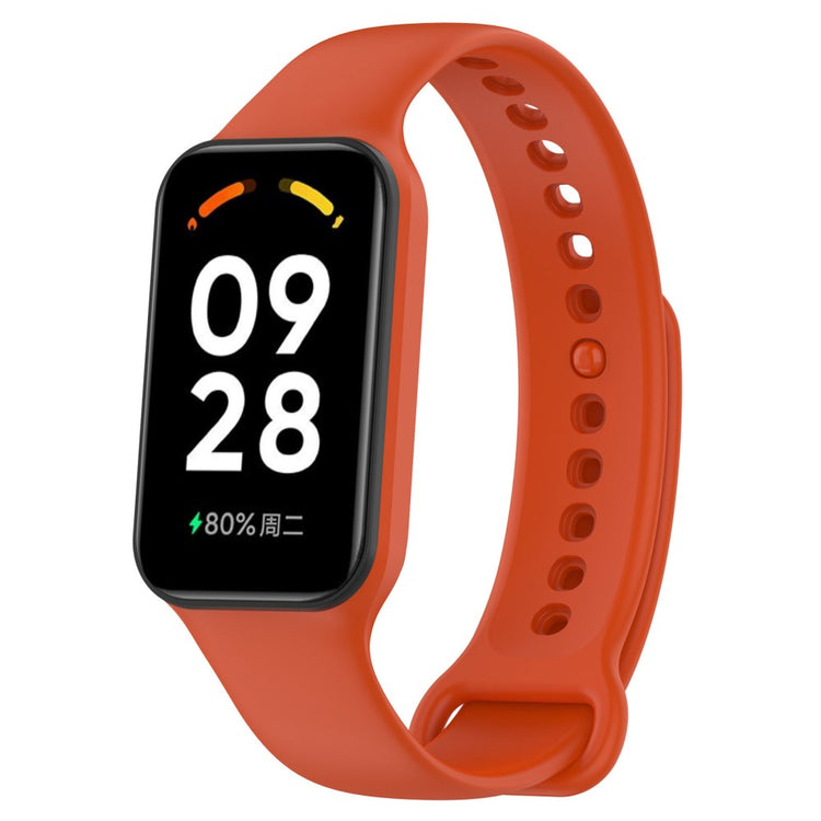 Silikone Universal Rem passer til Xiaomi Redmi Band 2 / Xiaomi Smart Band 8 Active - Orange#serie_3