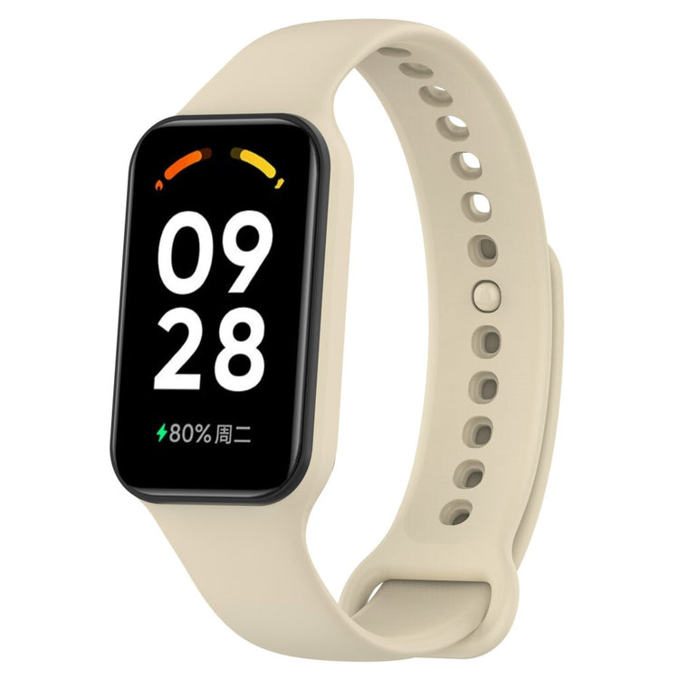 Silikone Universal Rem passer til Xiaomi Redmi Band 2 / Xiaomi Smart Band 8 Active - Hvid#serie_7