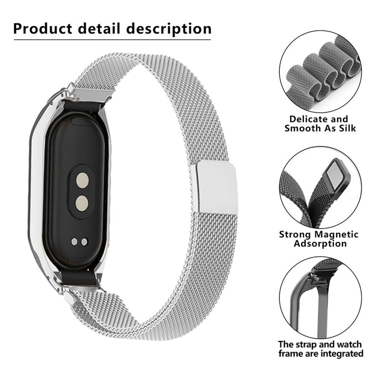 Metal Universal Rem passer til Xiaomi Mi Band 5 / Xiaomi Mi Smart Band 6 - Sort#serie_3