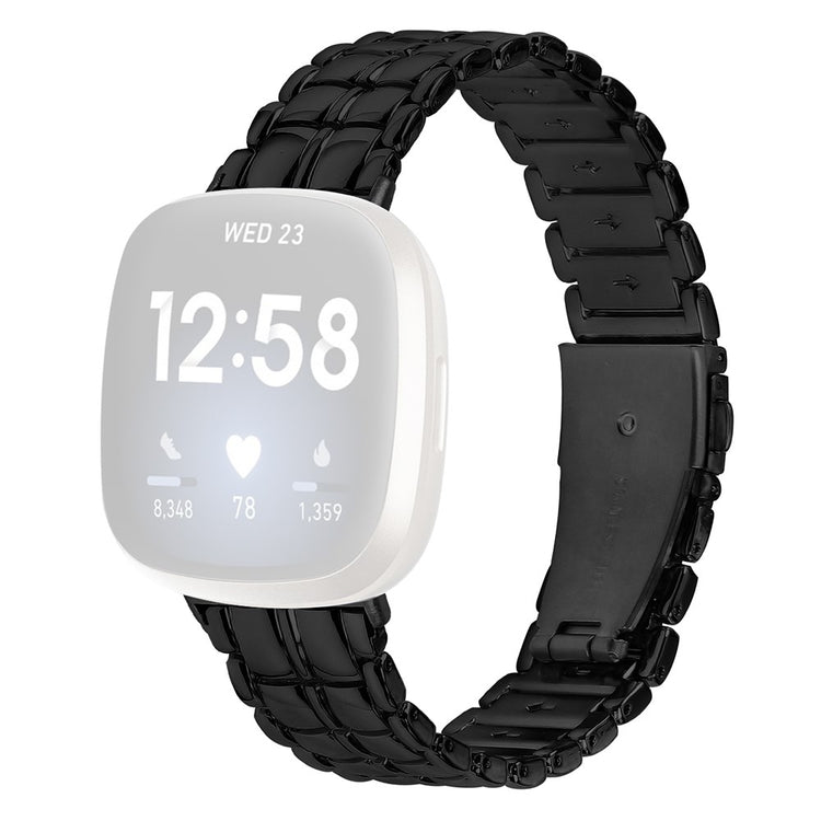 Skøn Metal Universal Rem passer til Fitbit Sense 1 / Fitbit Versa 3 - Sort#serie_1