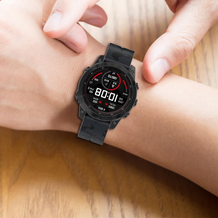 Vildt Fint Silikone Universal Rem passer til Garmin Smartwatch - Sølv#serie_5