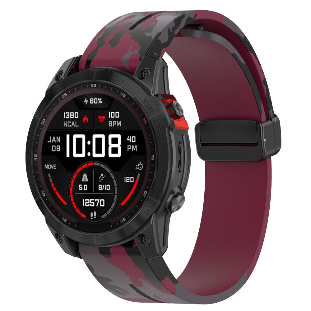 Vildt Fint Silikone Universal Rem passer til Garmin Smartwatch - Rød#serie_6