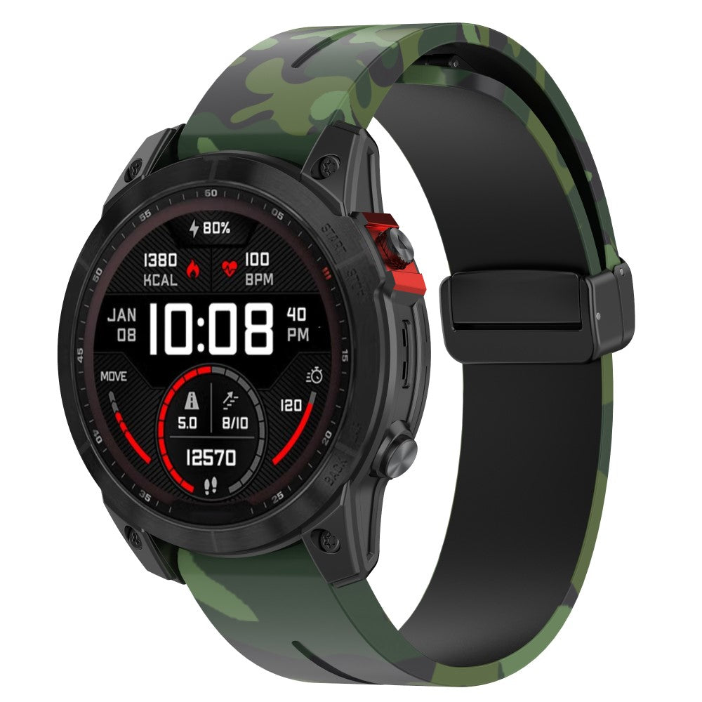 Vildt Fint Silikone Universal Rem passer til Garmin Smartwatch - Grøn#serie_8