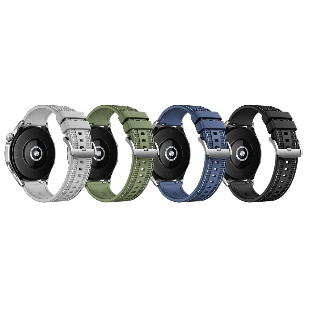 Rigtigt Holdbart Nylon Universal Rem passer til Smartwatch - Sølv#serie_2
