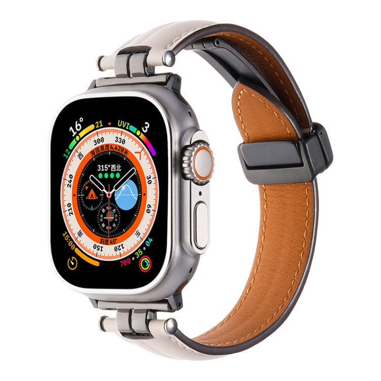 Super Fint Kunstlæder Universal Rem passer til Apple Smartwatch - Hvid#serie_4
