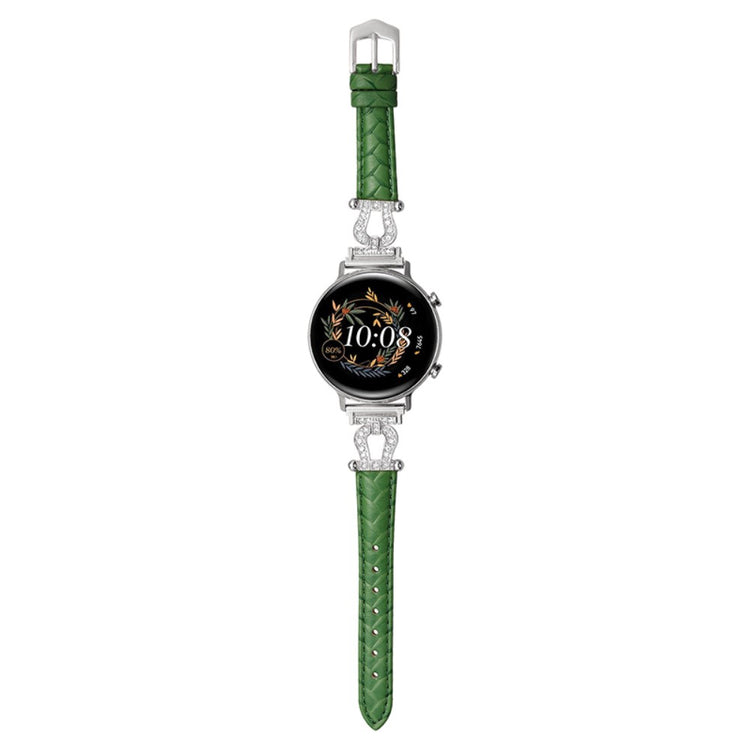 Meget Sejt Ægte Læder Universal Rem passer til Smartwatch - Grøn#serie_11