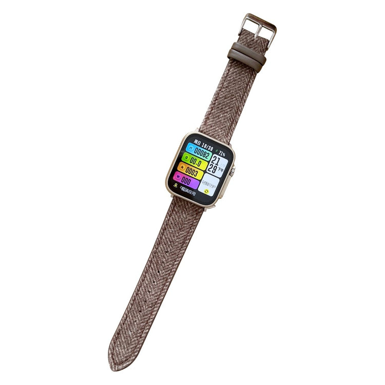 Helt Vildt Elegant Nylon Universal Rem passer til Apple Smartwatch - Brun#serie_2