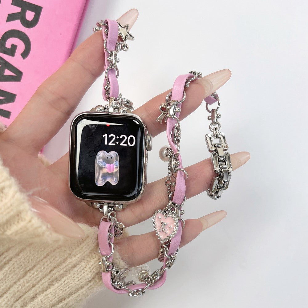 Eminent Kunstlæder Universal Rem passer til Apple Smartwatch - Pink#serie_2