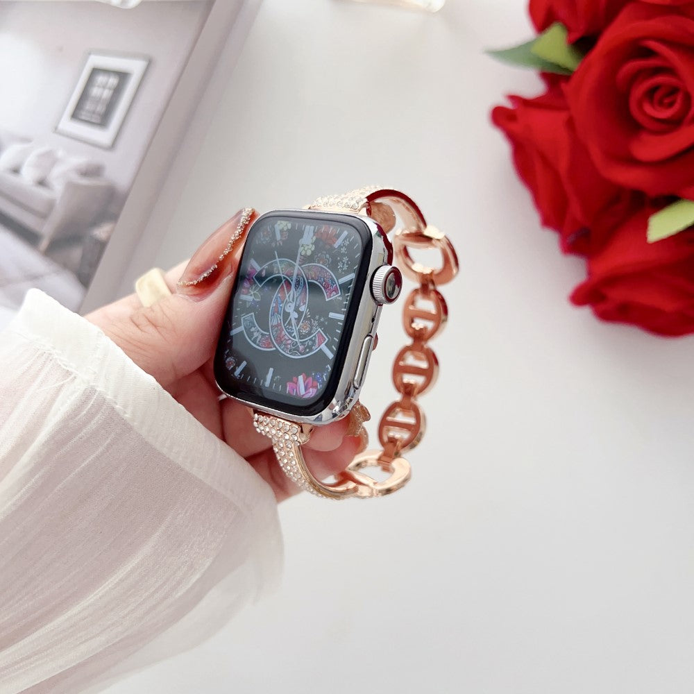 Super Elegant Rhinsten Universal Rem passer til Apple Smartwatch - Pink#serie_1