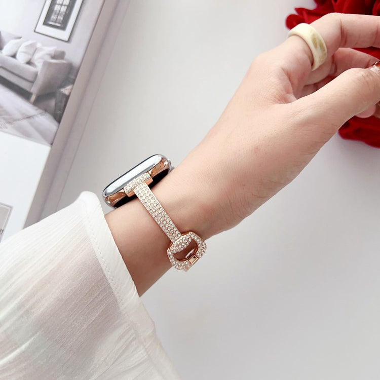 Super Elegant Rhinsten Universal Rem passer til Apple Smartwatch - Guld#serie_4