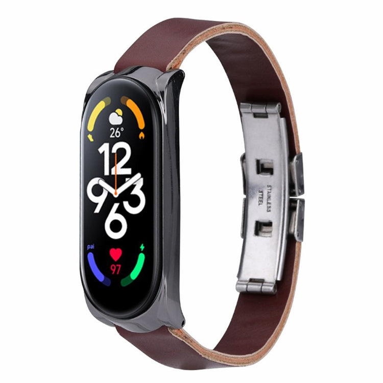 Godt Glas Rem passer til Xiaomi Mi Band 7 - Brun#serie_8