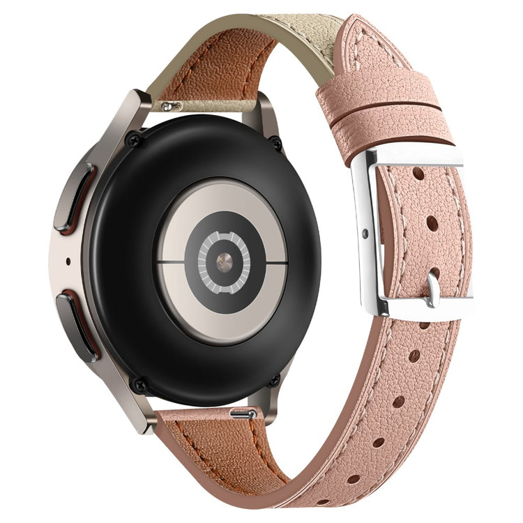 Rigtigt Flot Ægte Læder Universal Rem passer til Smartwatch - Pink#serie_4