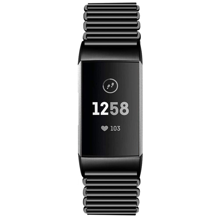 Solid Metal Universal Rem passer til Fitbit Charge 3 / Fitbit Charge 4 - Sort#serie_1