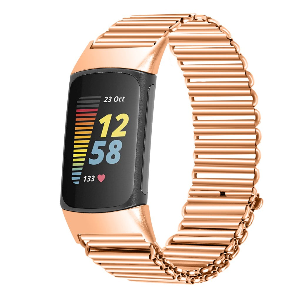 Fint Metal Universal Rem passer til Fitbit Charge 5 / Fitbit Charge 6 - Pink#serie_3