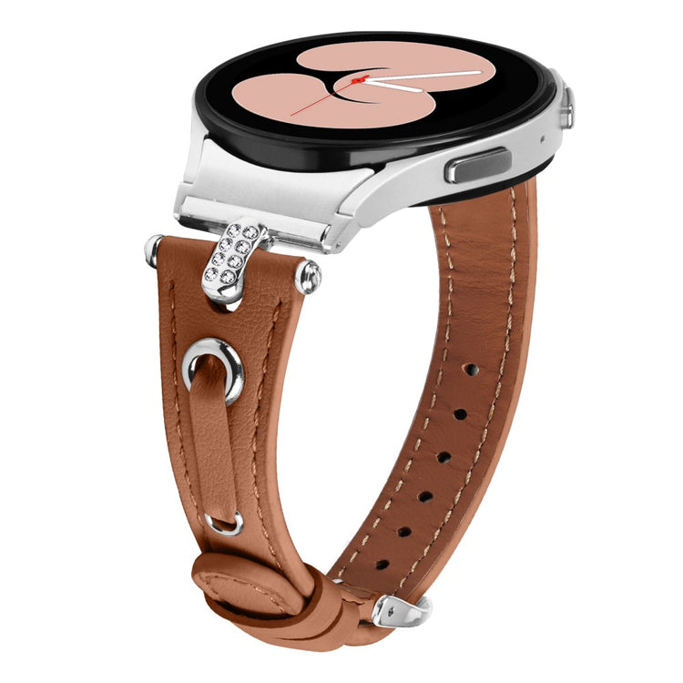Vildt Kønt Ægte Læder Universal Rem passer til Samsung Smartwatch - Brun#serie_5