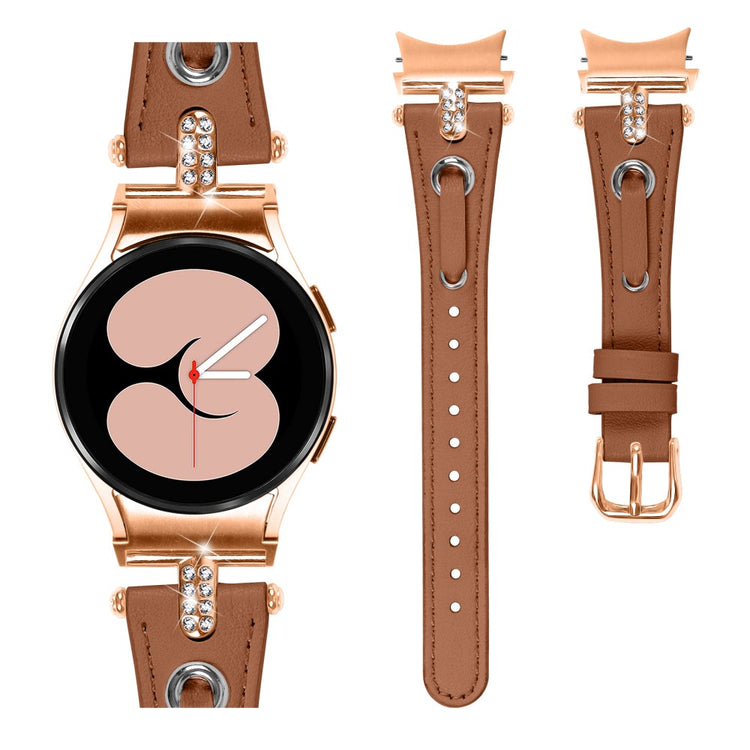 Rigtigt Pænt Ægte Læder Universal Rem passer til Samsung Smartwatch - Brun#serie_5