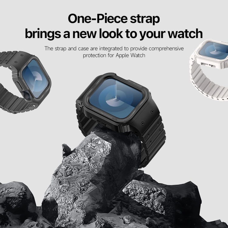 Mega Cool Silikone Universal Rem passer til Apple Smartwatch - Sort#serie_2