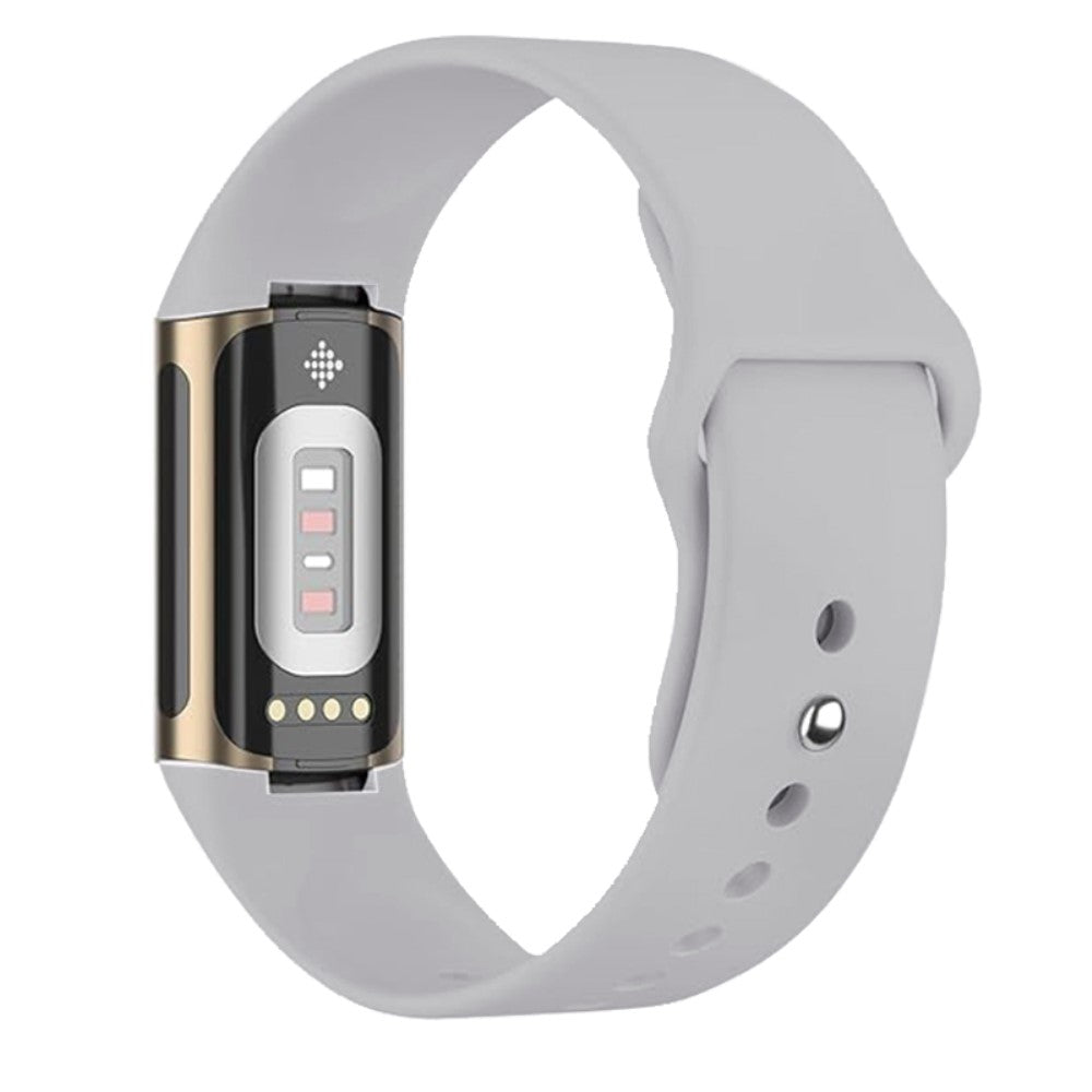 Silikone Universal Rem passer til Fitbit Charge 3 / Fitbit Charge 4 - Sølv#serie_6