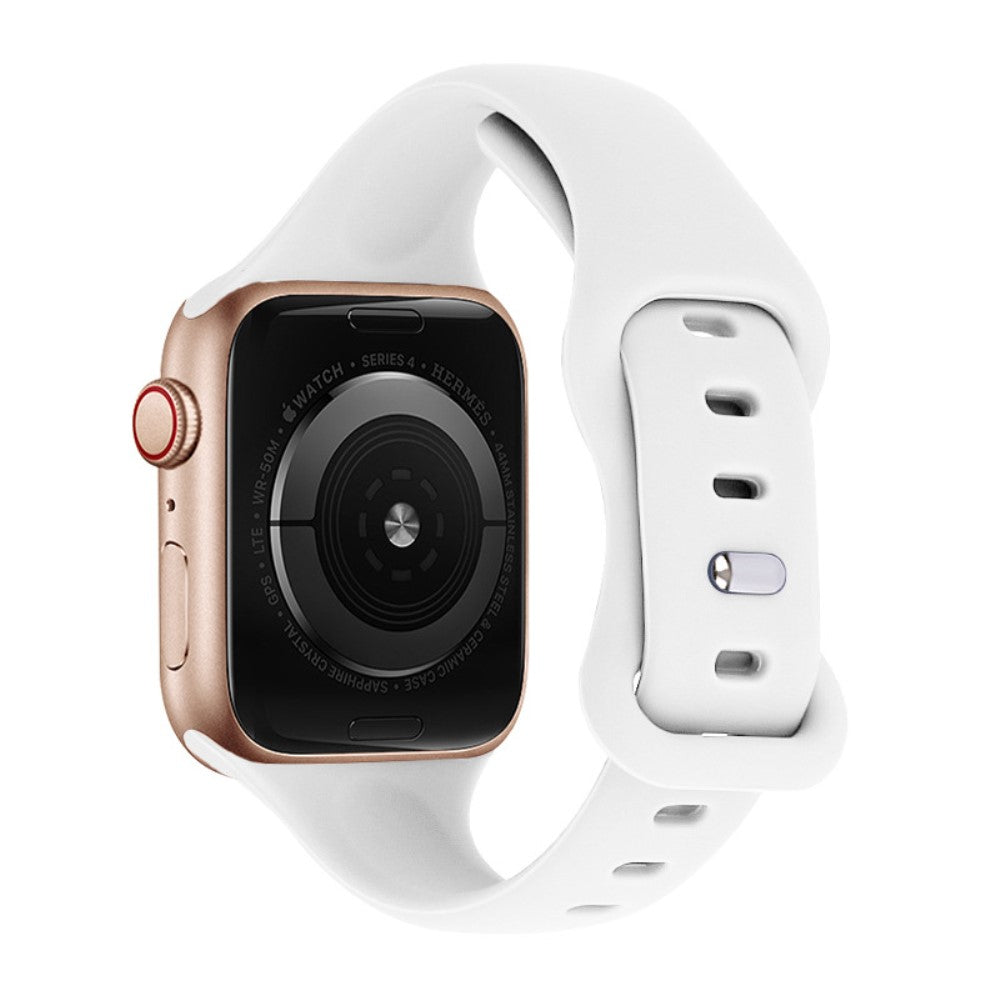 Super Fed Silikone Universal Rem passer til Apple Smartwatch - Hvid#serie_2