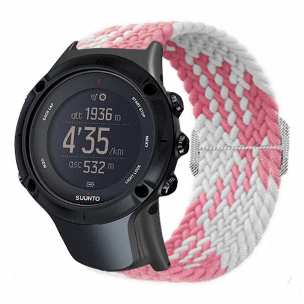 Glimrende Nylon Universal Rem passer til Suunto Smartwatch - Pink#serie_3