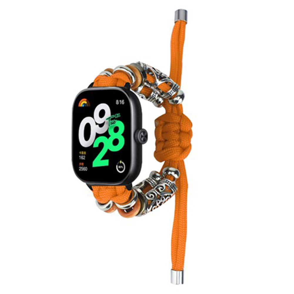 Super Holdbart Sten Og Nylon Rem passer til Xiaomi Redmi Watch 4 - Orange#serie_1