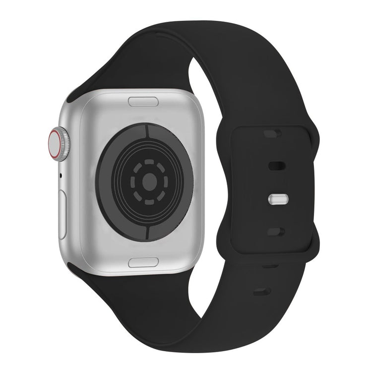 Meget Godt Silikone Universal Rem passer til Apple Smartwatch - Sort#serie_6