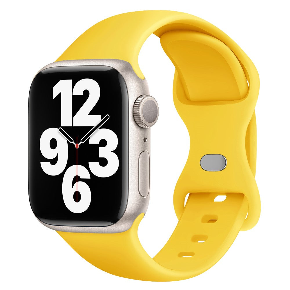 Meget Godt Silikone Universal Rem passer til Apple Smartwatch - Gul#serie_7