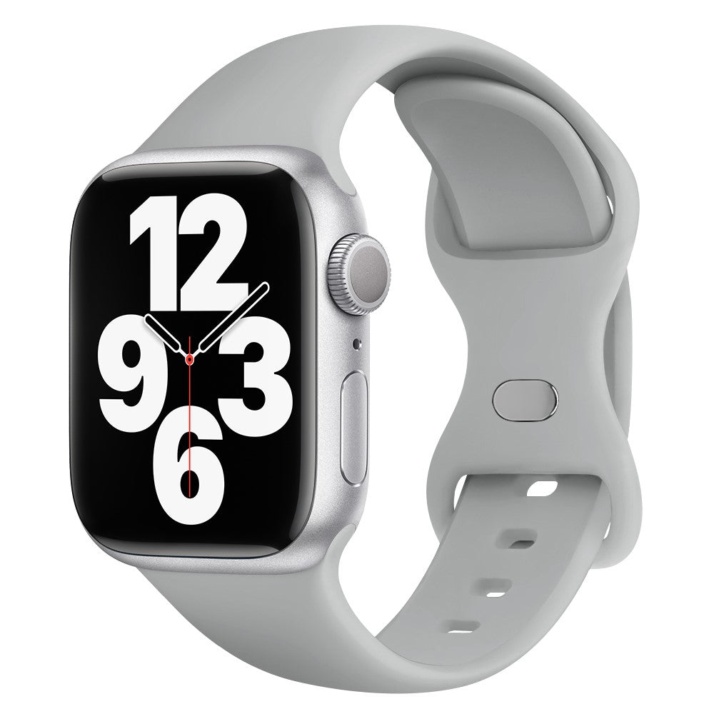 Meget Godt Silikone Universal Rem passer til Apple Smartwatch - Sølv#serie_15